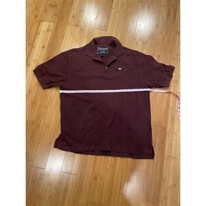 Britches Men's XL Maroon Polo Shirt Short Sleeve Button-Up Casual